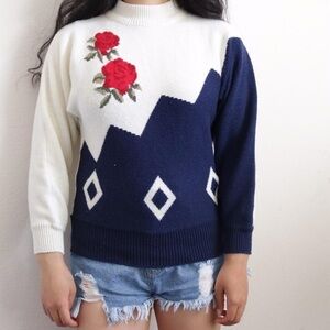 Vintage rose sweater